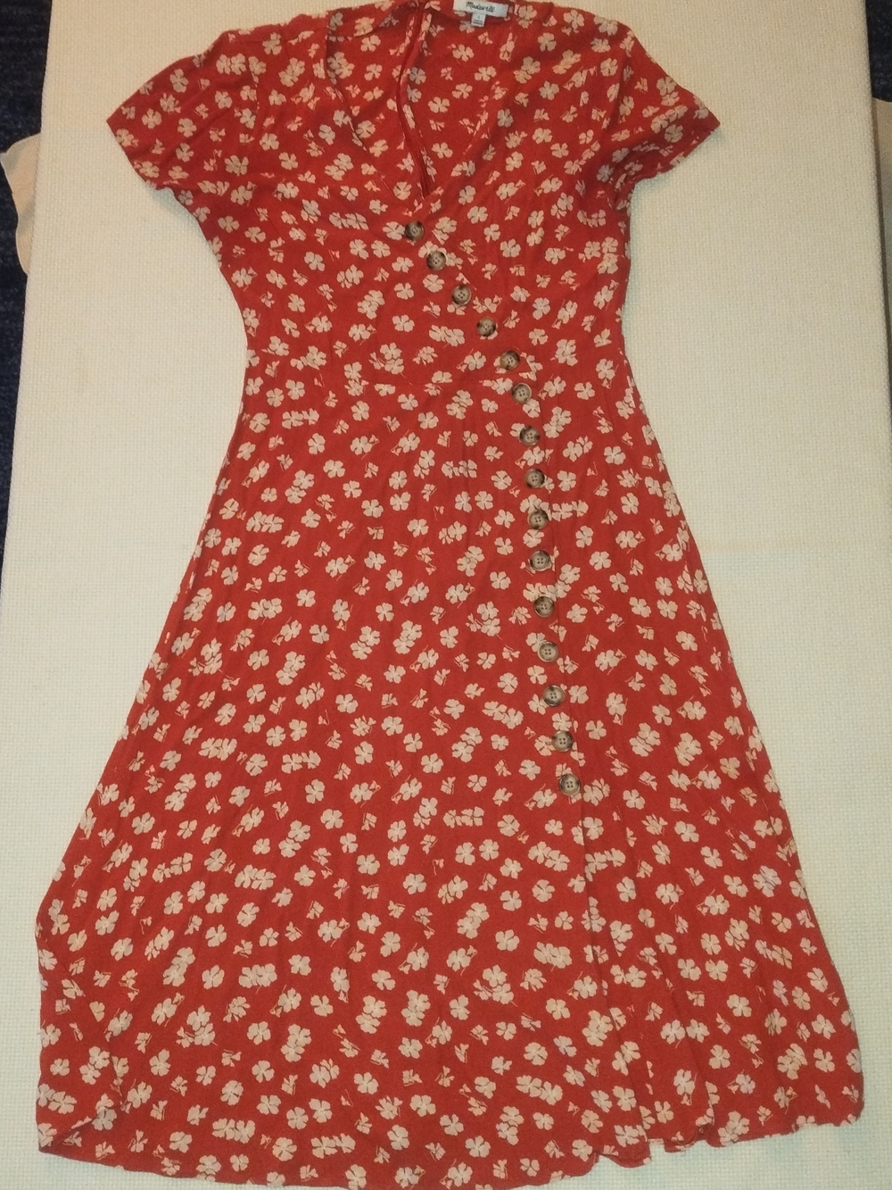 Madewell Size 2 Hibiscus Print Wrap Dress